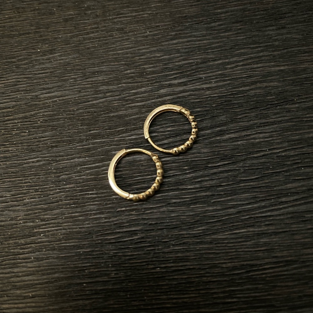 Quince 14k Gold Beaded Hoops